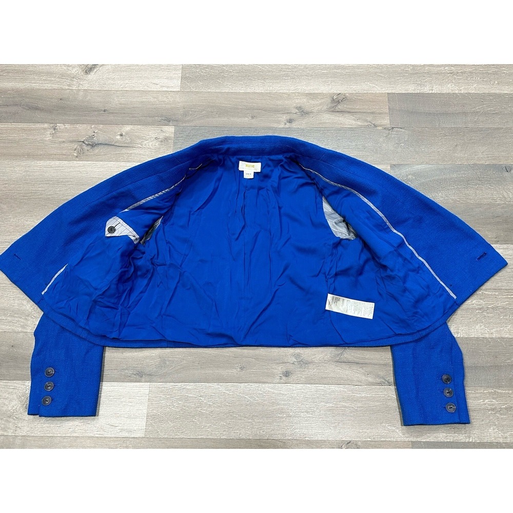 Anthropologie Womens Mare Mare Crop Double Breasted Royal Blue- Size MP (PETITE) - Picture 3 of 10
